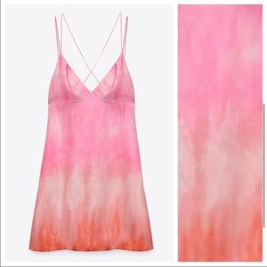 Zara tie dye mini dress